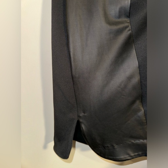 EUC Kardashian Kollection Fitted Black Dress - L Large Long Sleeve Faux Leather - Picture 5 of 7